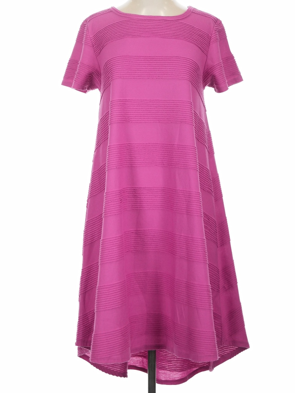 LuLaRoe Pink Carly dress micro ruffle Medium